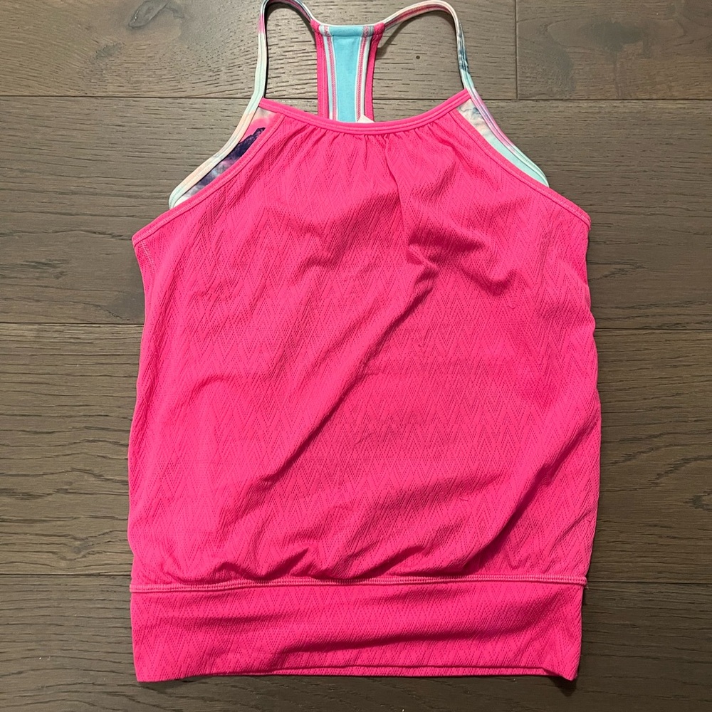 Ivivva by Lululemon pink double Dutch tank sz 8 new